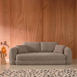 3-Sitzer-Schlafsofa mit strukturiertem Bouclé-Bezug