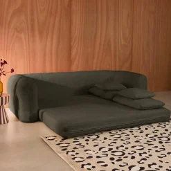3-Sitzer-Schlafsofa mit strukturiertem Bouclé-Bezug