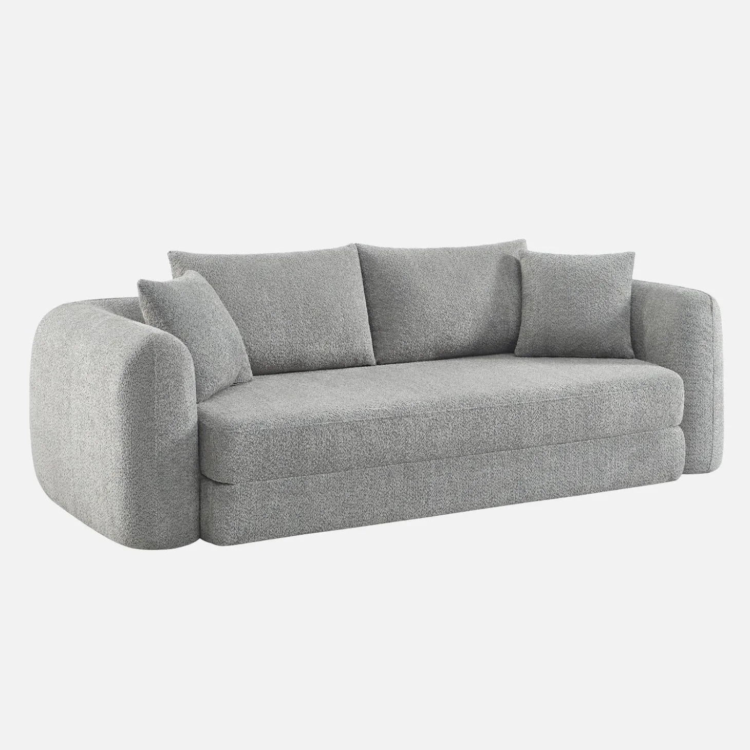 3-Sitzer-Schlafsofa mit strukturiertem Bouclé-Bezug