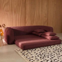 3-Sitzer-Schlafsofa mit strukturiertem Bouclé-Bezug