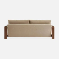 3-Sitzer Schlafsofa mit wasserabweisendem Stoff und Armlehnen aus Holz