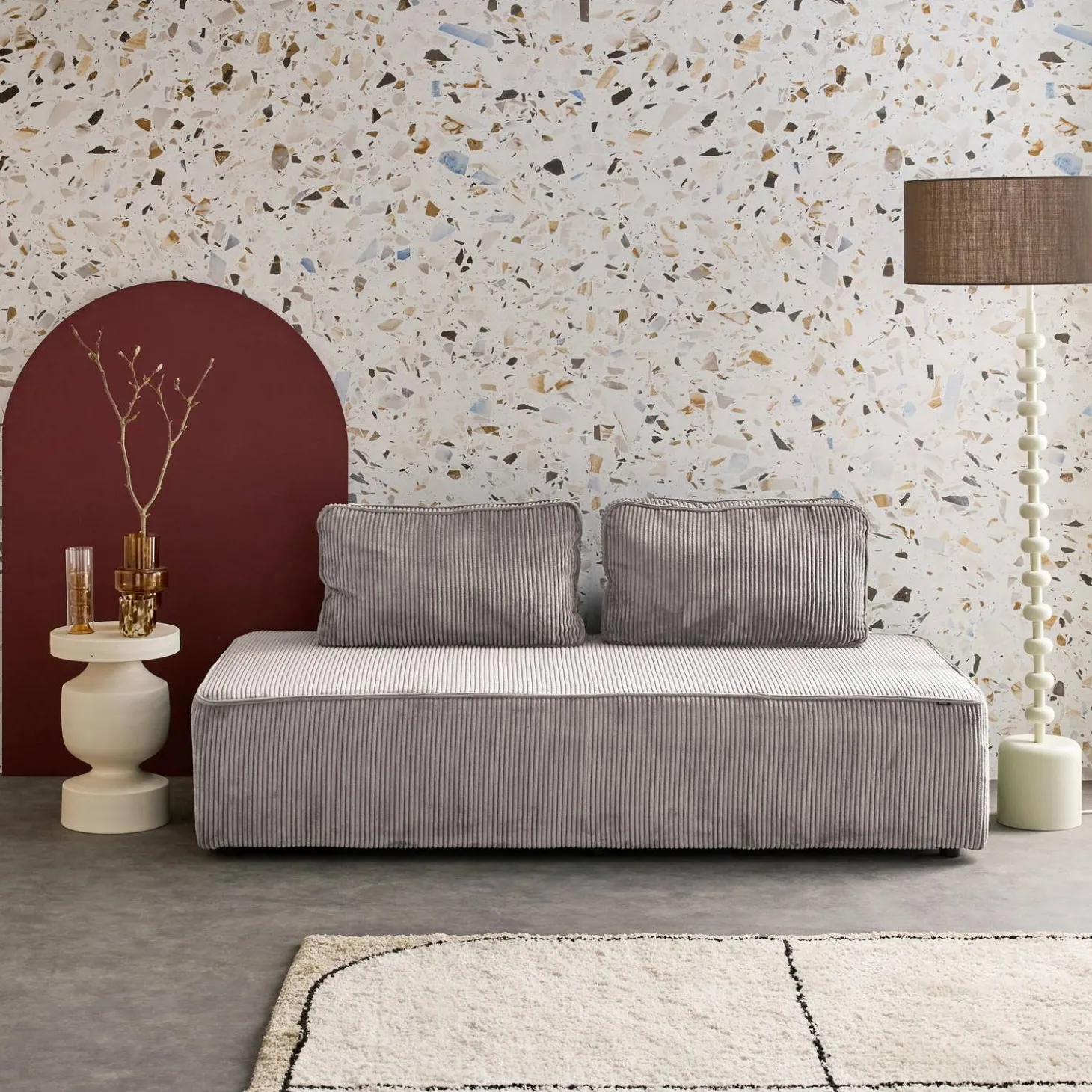 2-Sitzer Sessel für ein modulares Sofa - Cordbezug