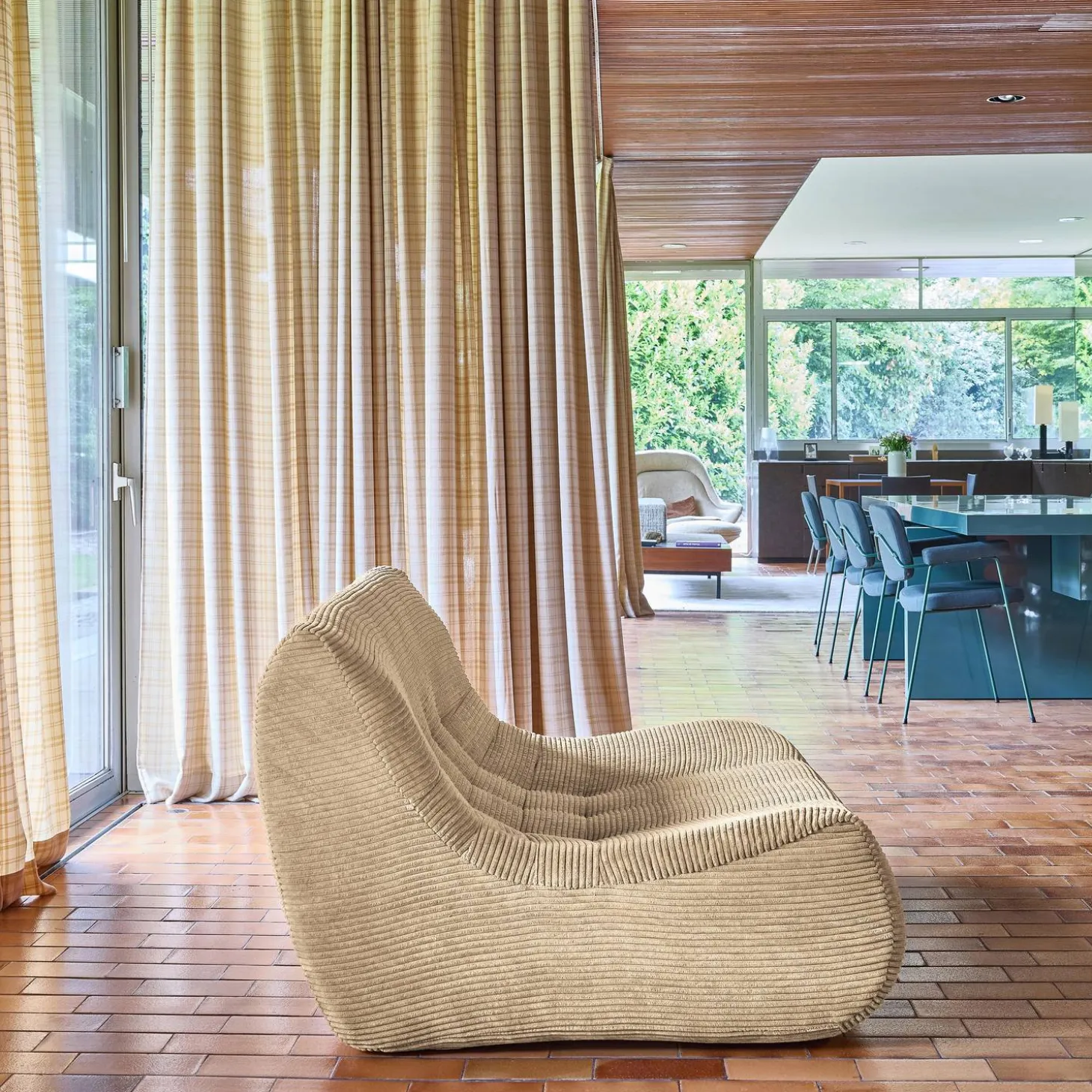 2-Sitzer Sessel mit Cordbezug