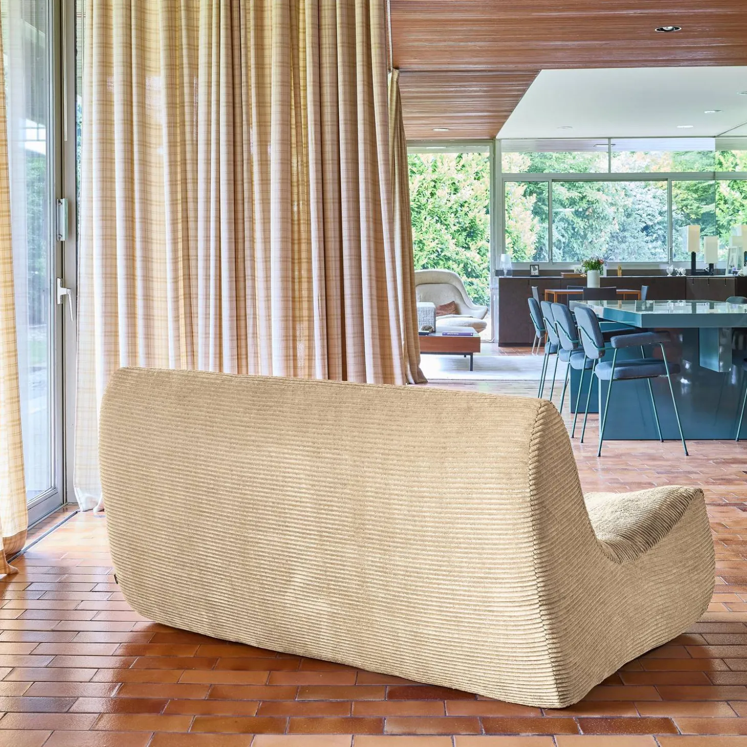 2-Sitzer Sessel mit Cordbezug