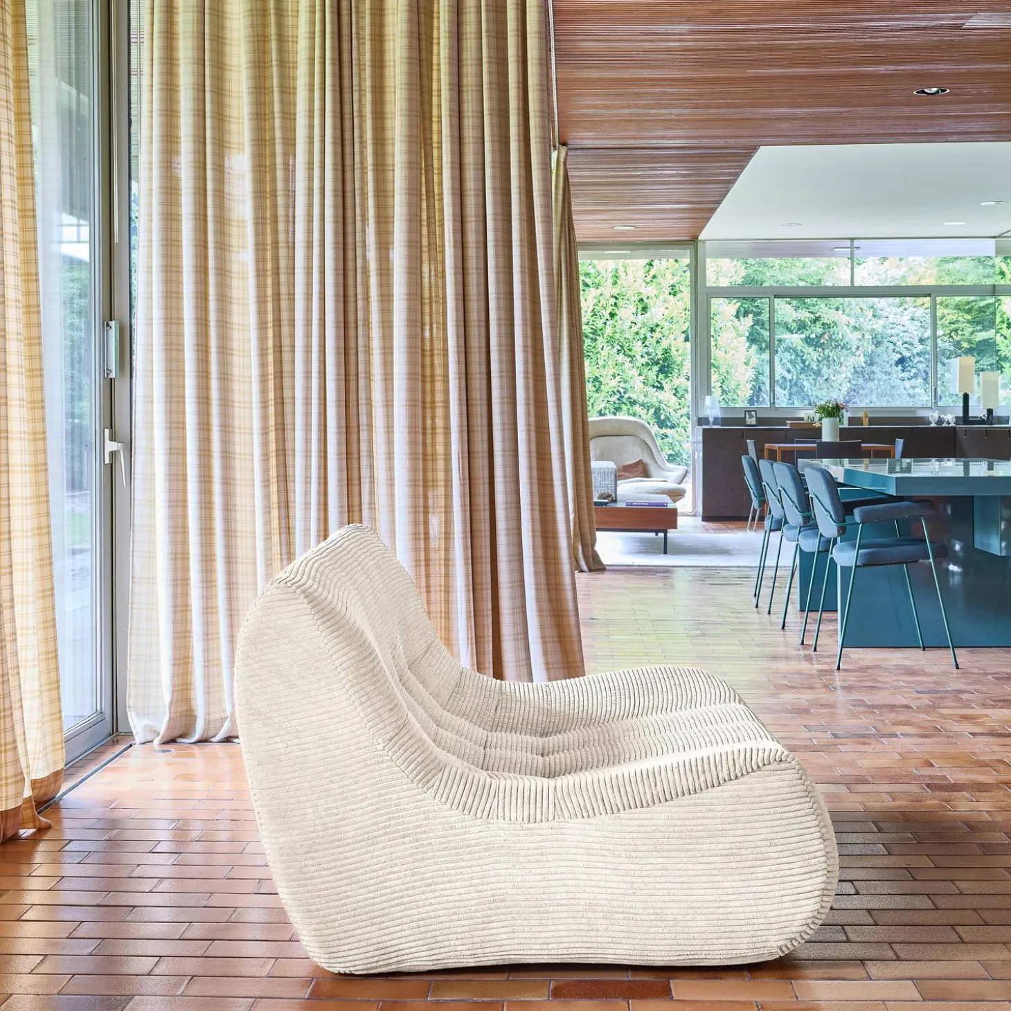 2-Sitzer Sessel mit Cordbezug
