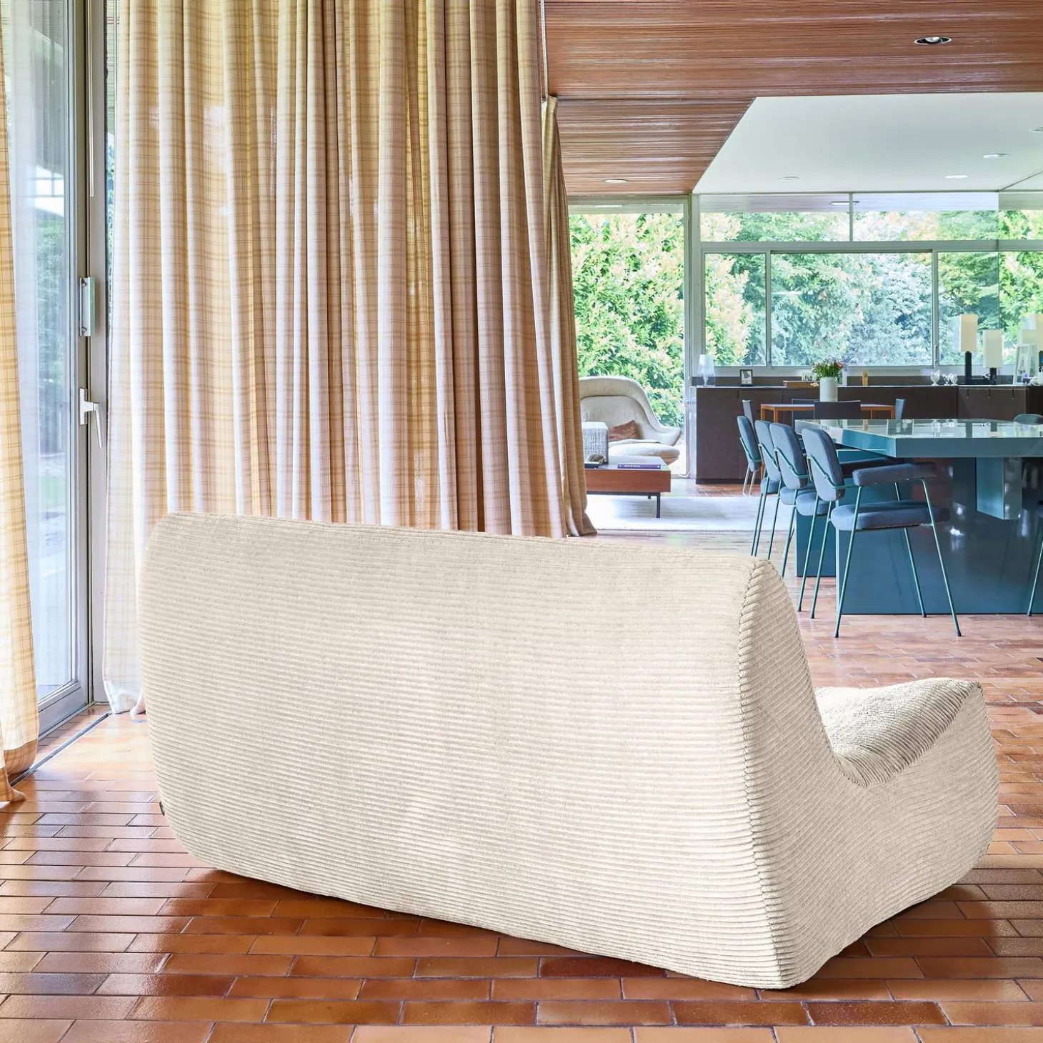 2-Sitzer Sessel mit Cordbezug