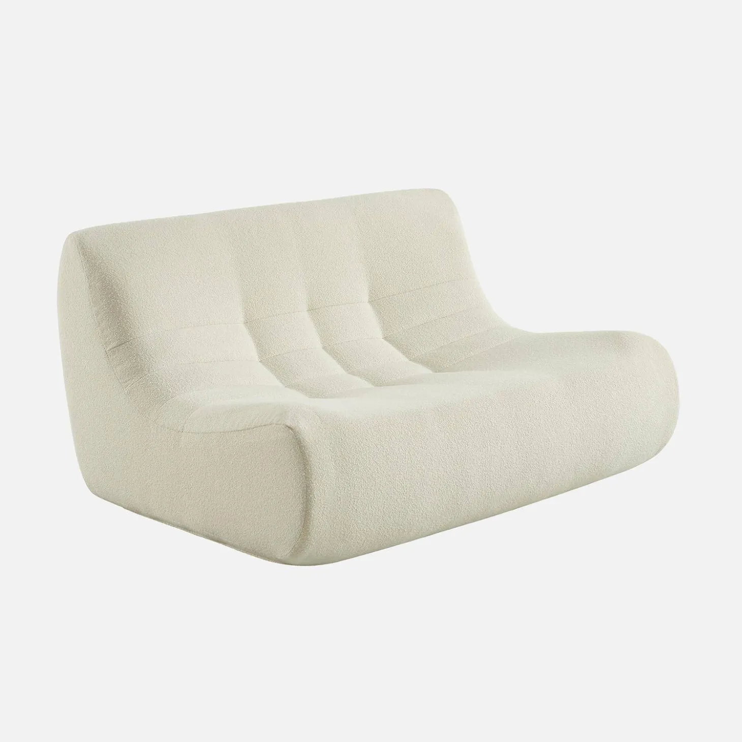 2-Sitzer Sessel mit strukturiertem Bouclé-Bezug