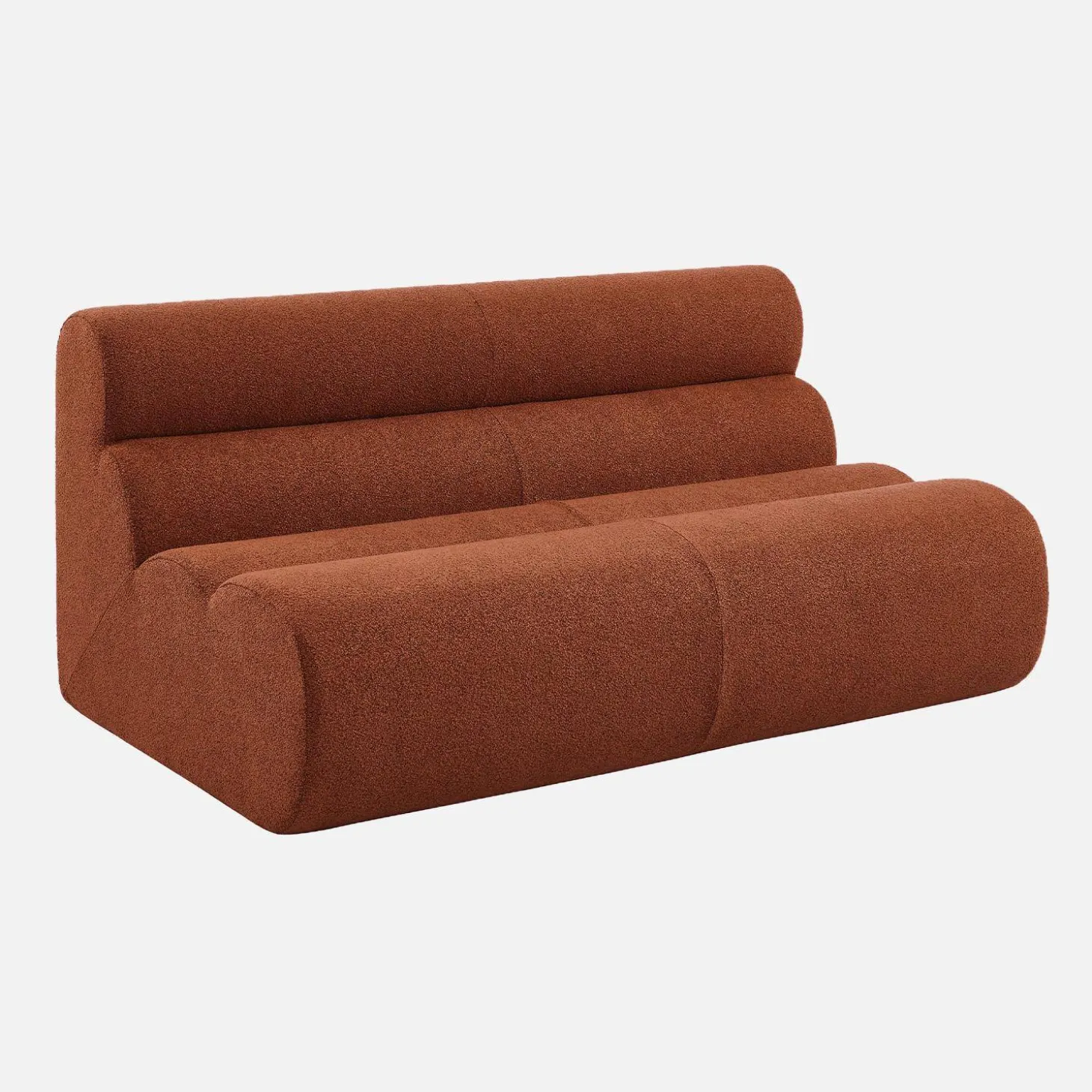 2-Sitzer Sessel mit strukturiertem Bouclé-Bezug