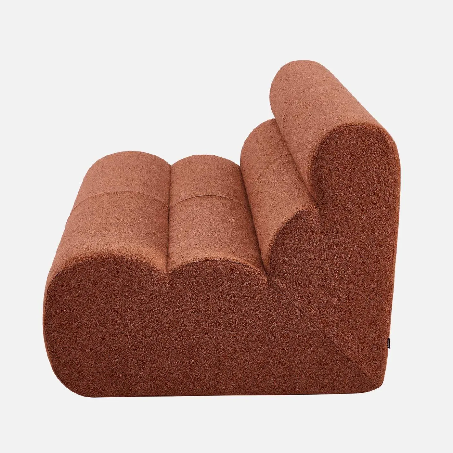 2-Sitzer Sessel mit strukturiertem Bouclé-Bezug