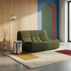 2-Sitzer Sessel mit strukturiertem Bouclé-Bezug