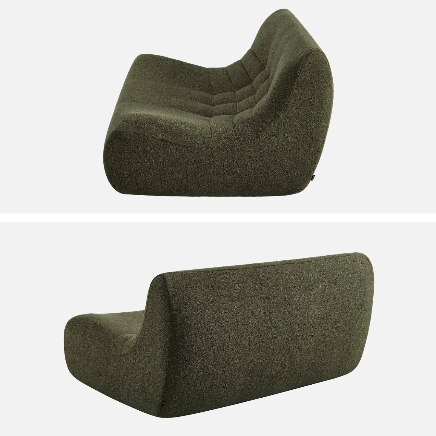 2-Sitzer Sessel mit strukturiertem Bouclé-Bezug