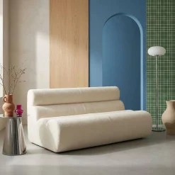 2-Sitzer Sessel mit strukturiertem Bouclé-Bezug