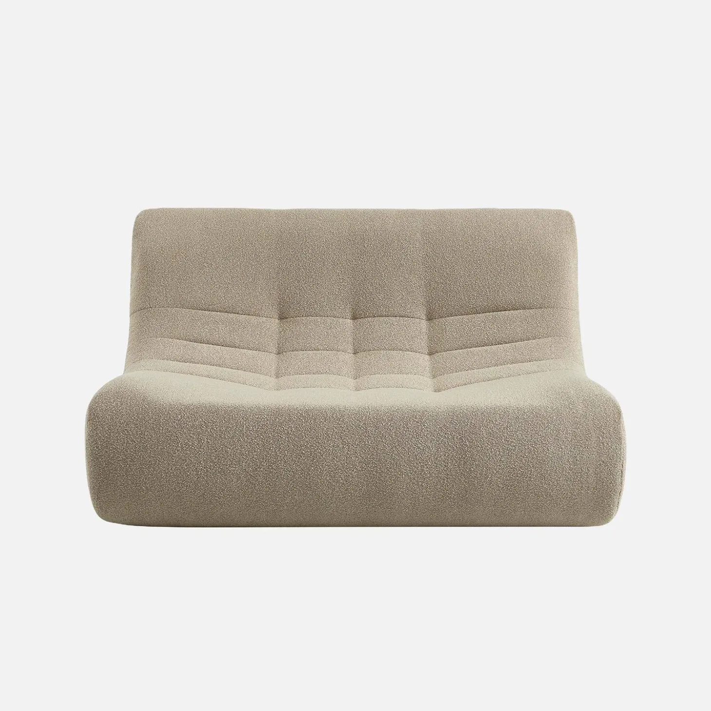 2-Sitzer Sessel mit strukturiertem Bouclé-Bezug