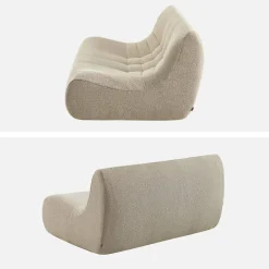 2-Sitzer Sessel mit strukturiertem Bouclé-Bezug