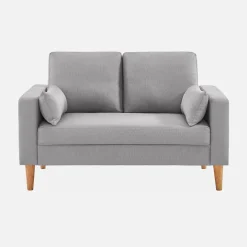 2-Sitzer Sofa, Bezug aus Polyester, Füße aus Holz