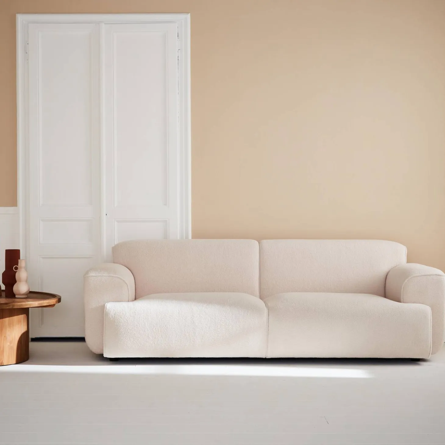 3-Sitzer Sofa Bouclé-Bezug