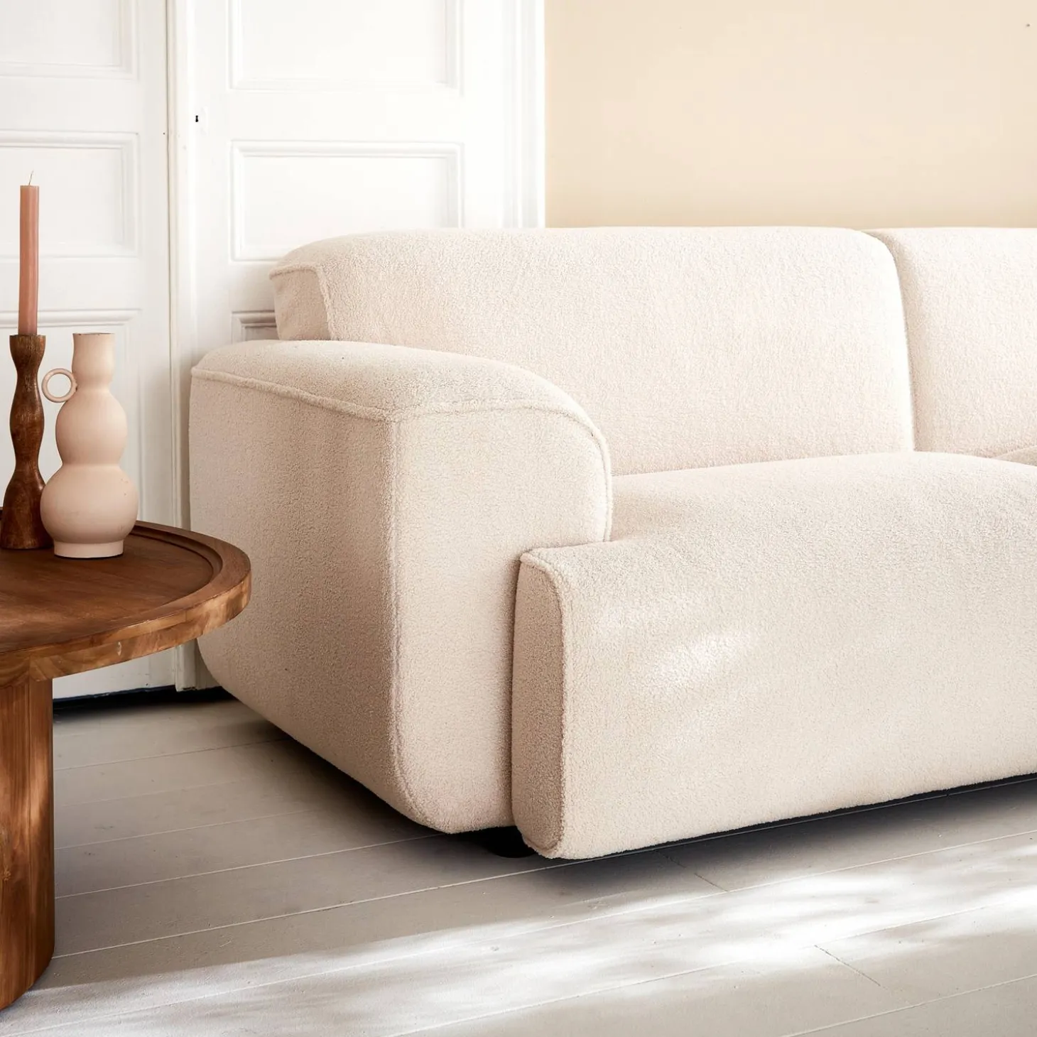 3-Sitzer Sofa Bouclé-Bezug