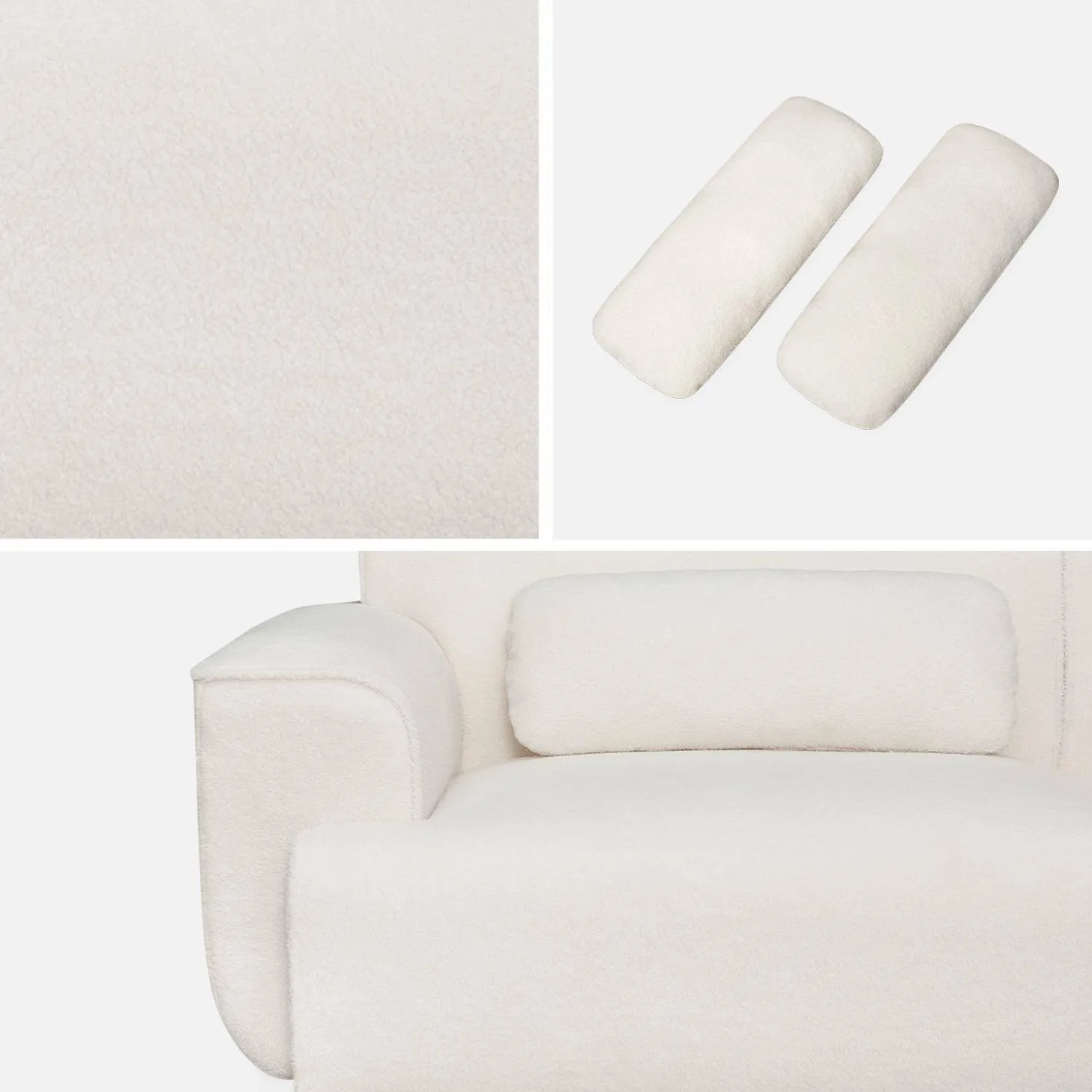 3-Sitzer Sofa Bouclé-Bezug