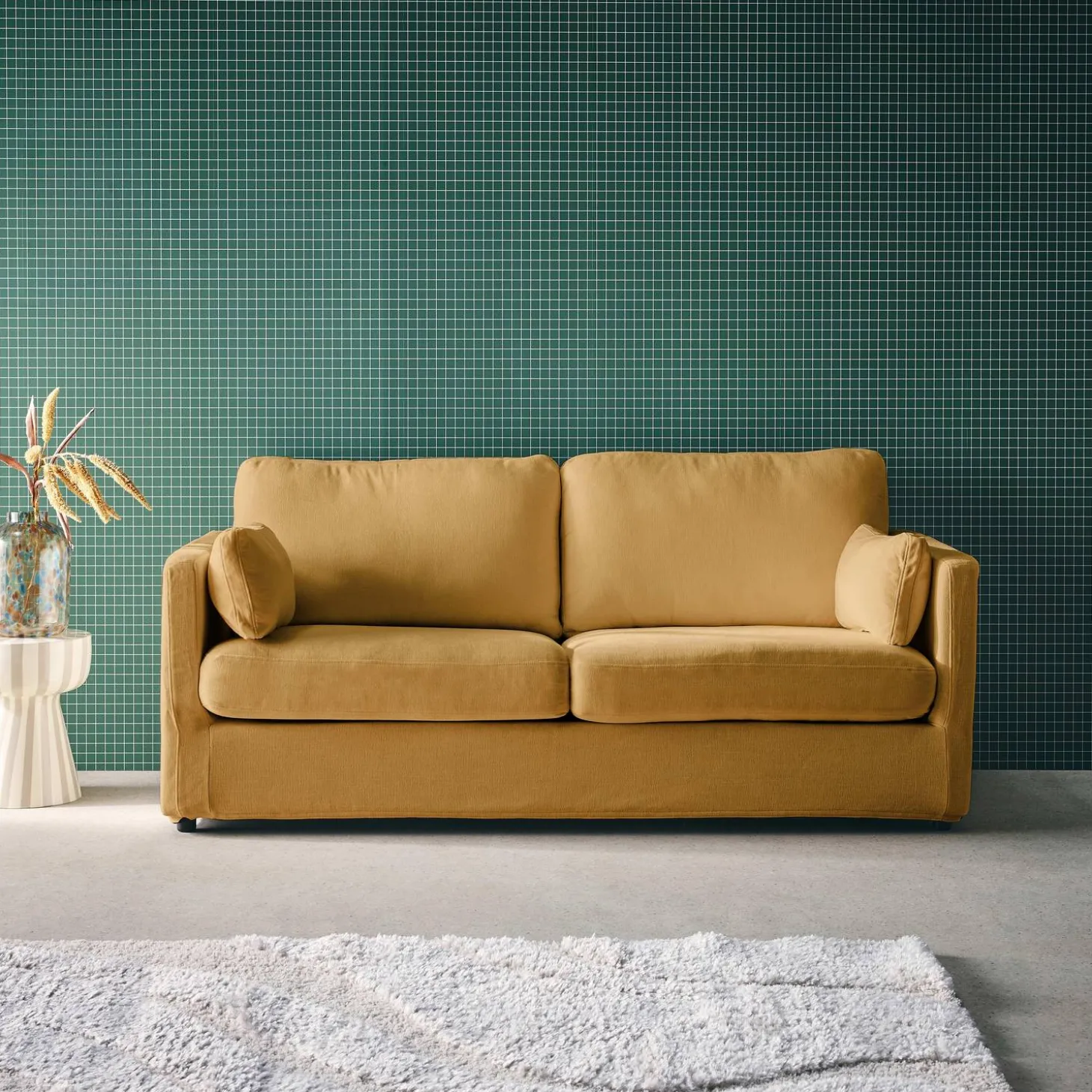 2-Sitzer-Sofa mit abnehmbaren Stoffbezügen