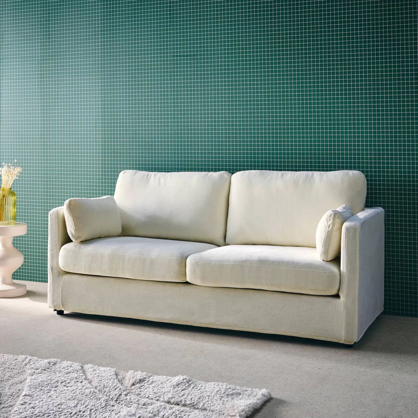 2-Sitzer-Sofa mit abnehmbaren Stoffbezügen