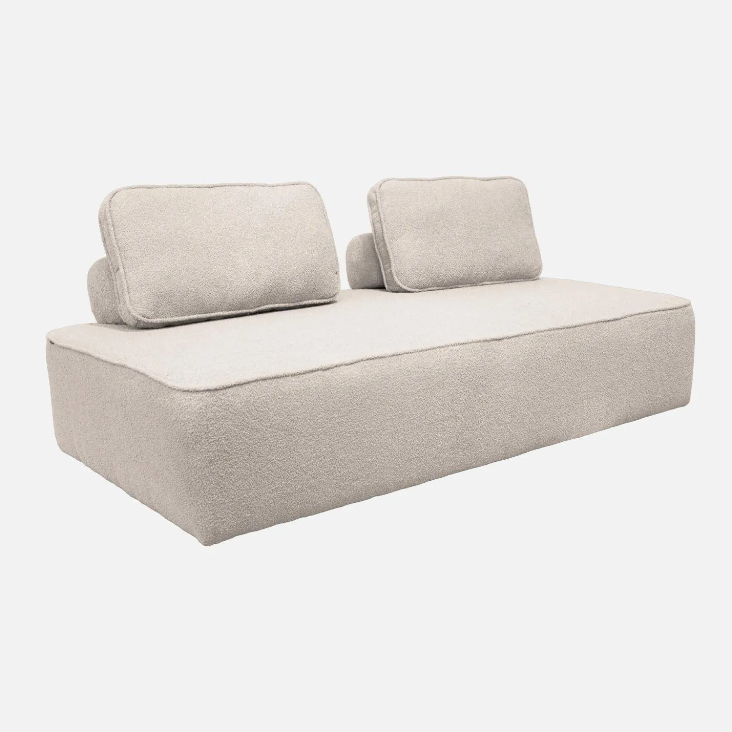 2-Sitzer Sofa mit Bouclé-Bezug für ein modulares Sofa