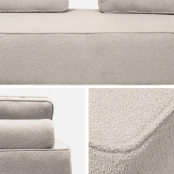 2-Sitzer Sofa mit Bouclé-Bezug für ein modulares Sofa