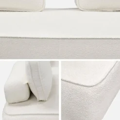 2-Sitzer Sofa mit Bouclé-Bezug für ein modulares Sofa