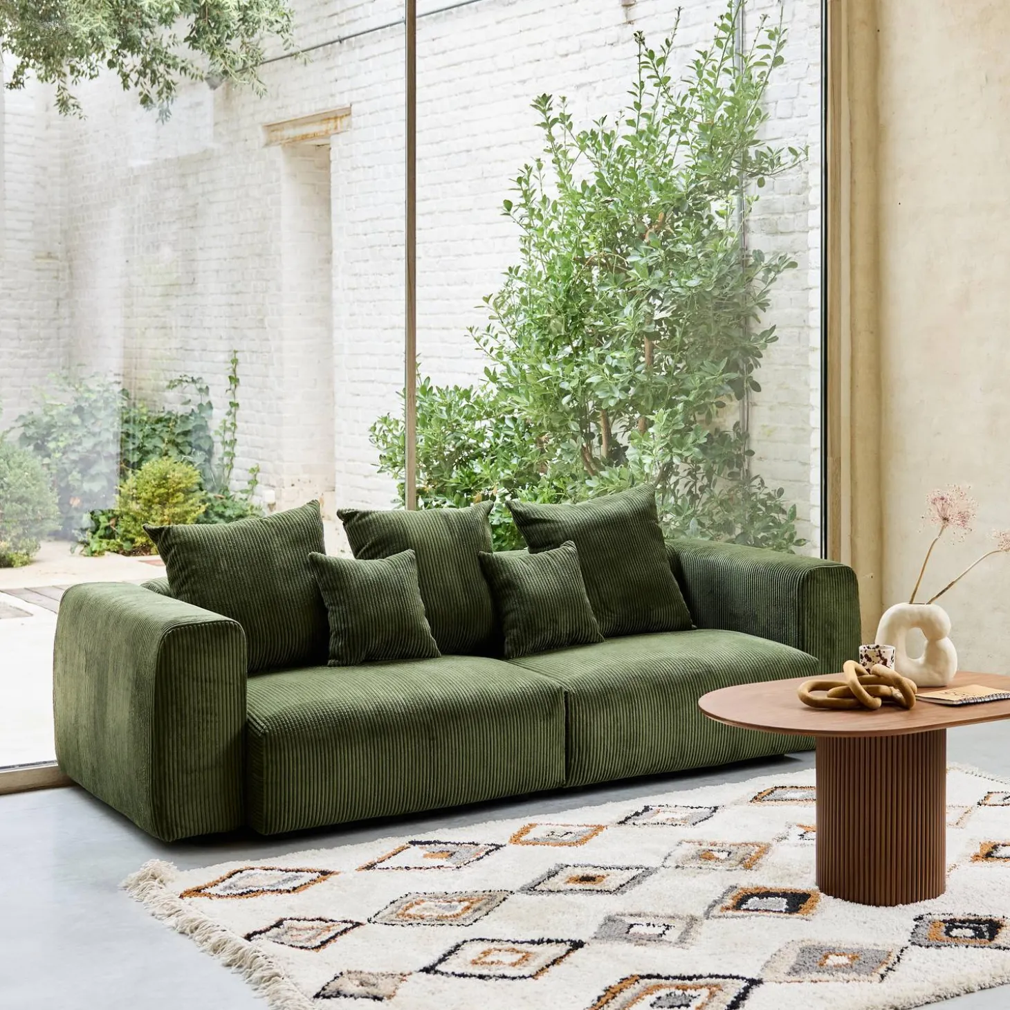 3-Sitzer-Sofa mit Breitcord-Bezug