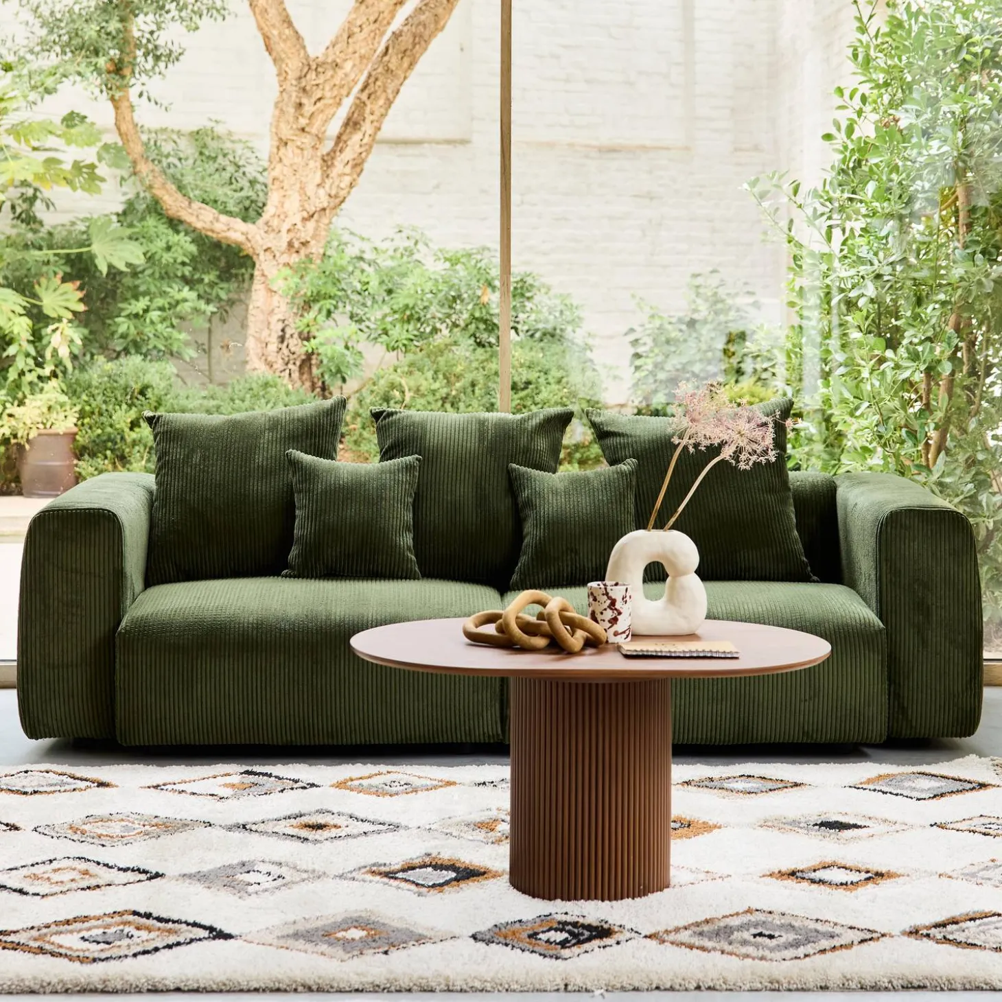 3-Sitzer-Sofa mit Breitcord-Bezug