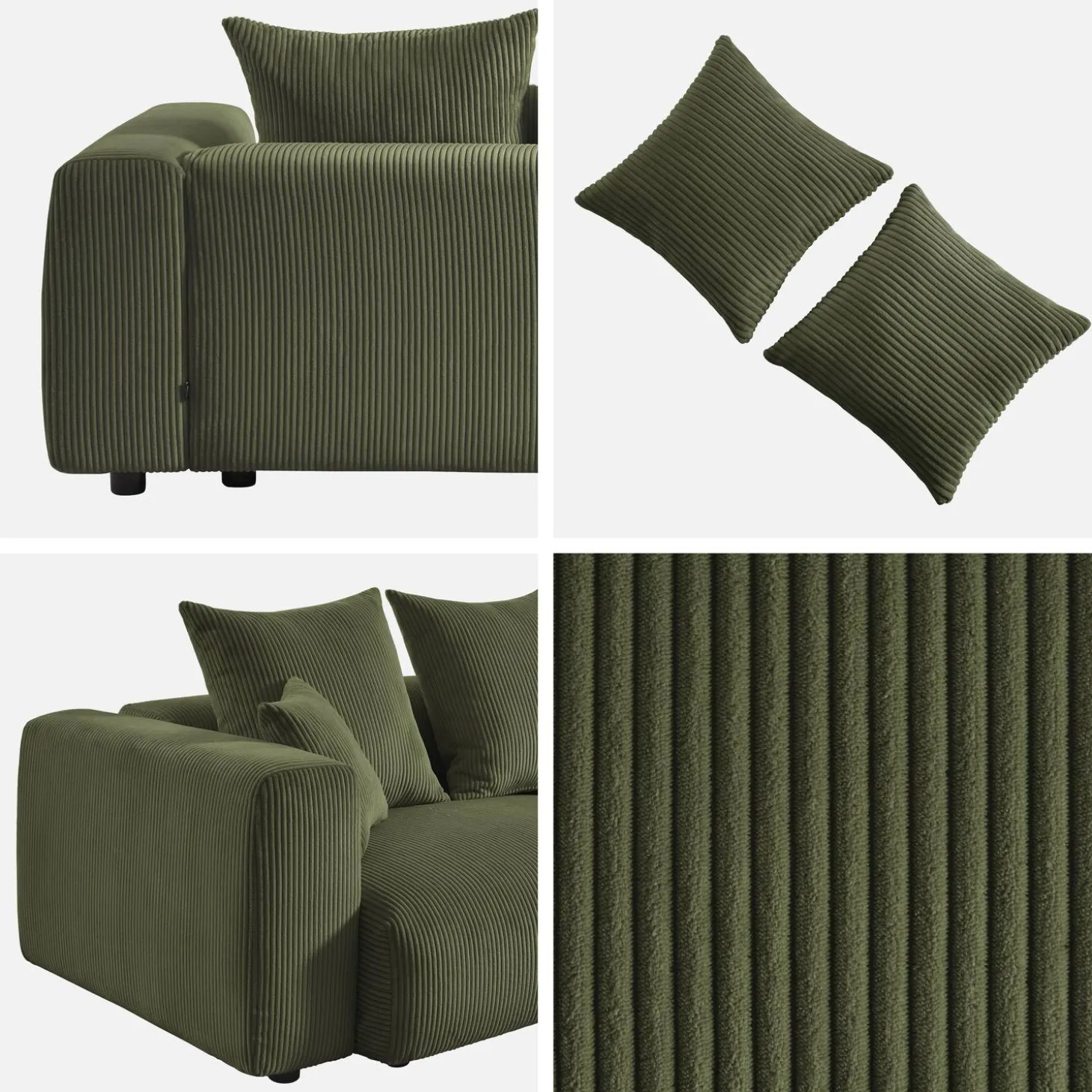 3-Sitzer-Sofa mit Breitcord-Bezug