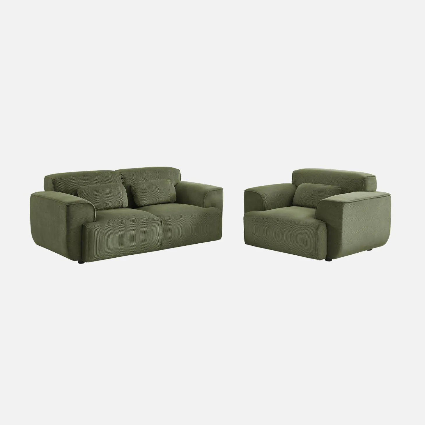 2-Sitzer-Sofa mit Cordbezug