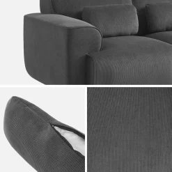 2-Sitzer-Sofa mit Cordbezug