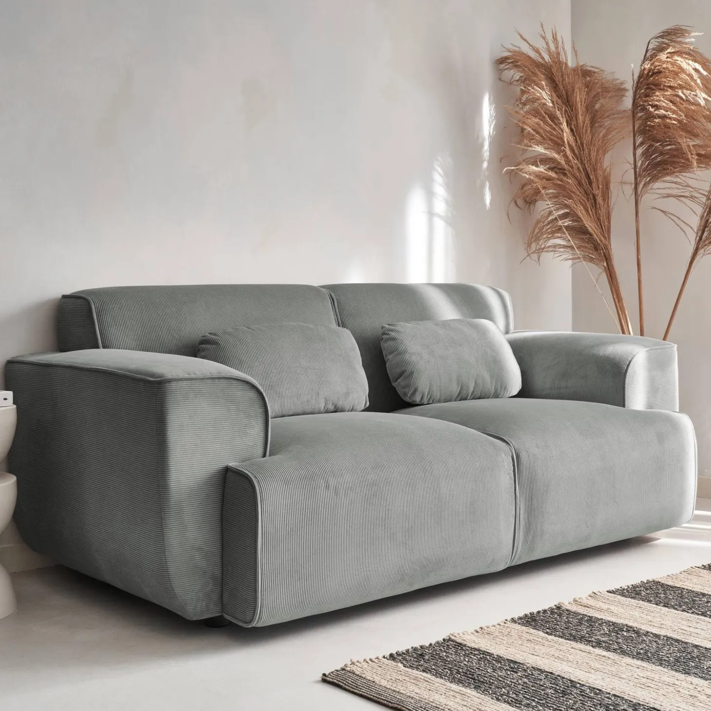 2-Sitzer-Sofa mit Cordbezug
