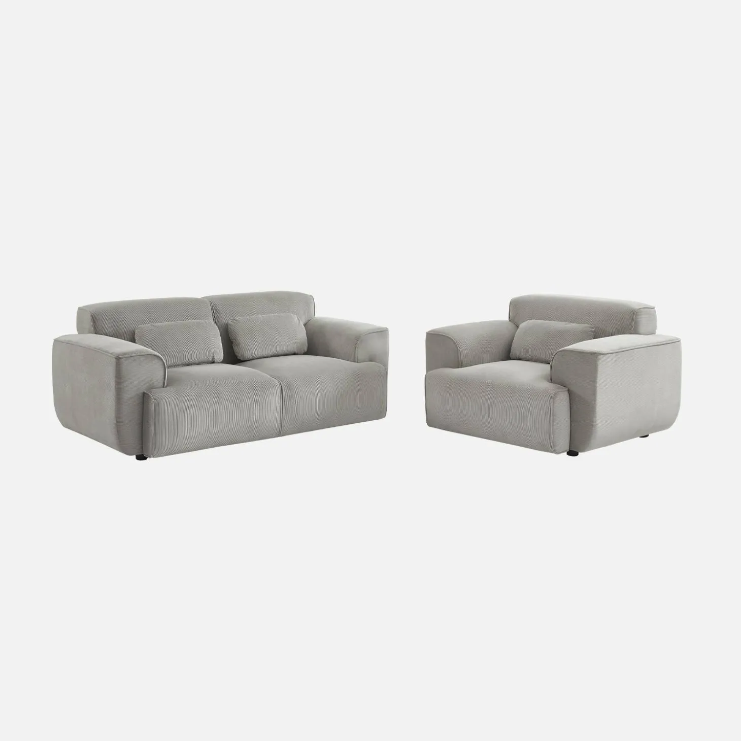 2-Sitzer-Sofa mit Cordbezug