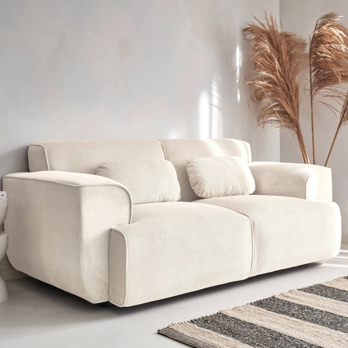 2-Sitzer-Sofa mit Cordbezug