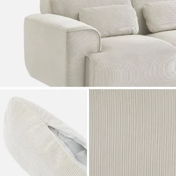 2-Sitzer-Sofa mit Cordbezug