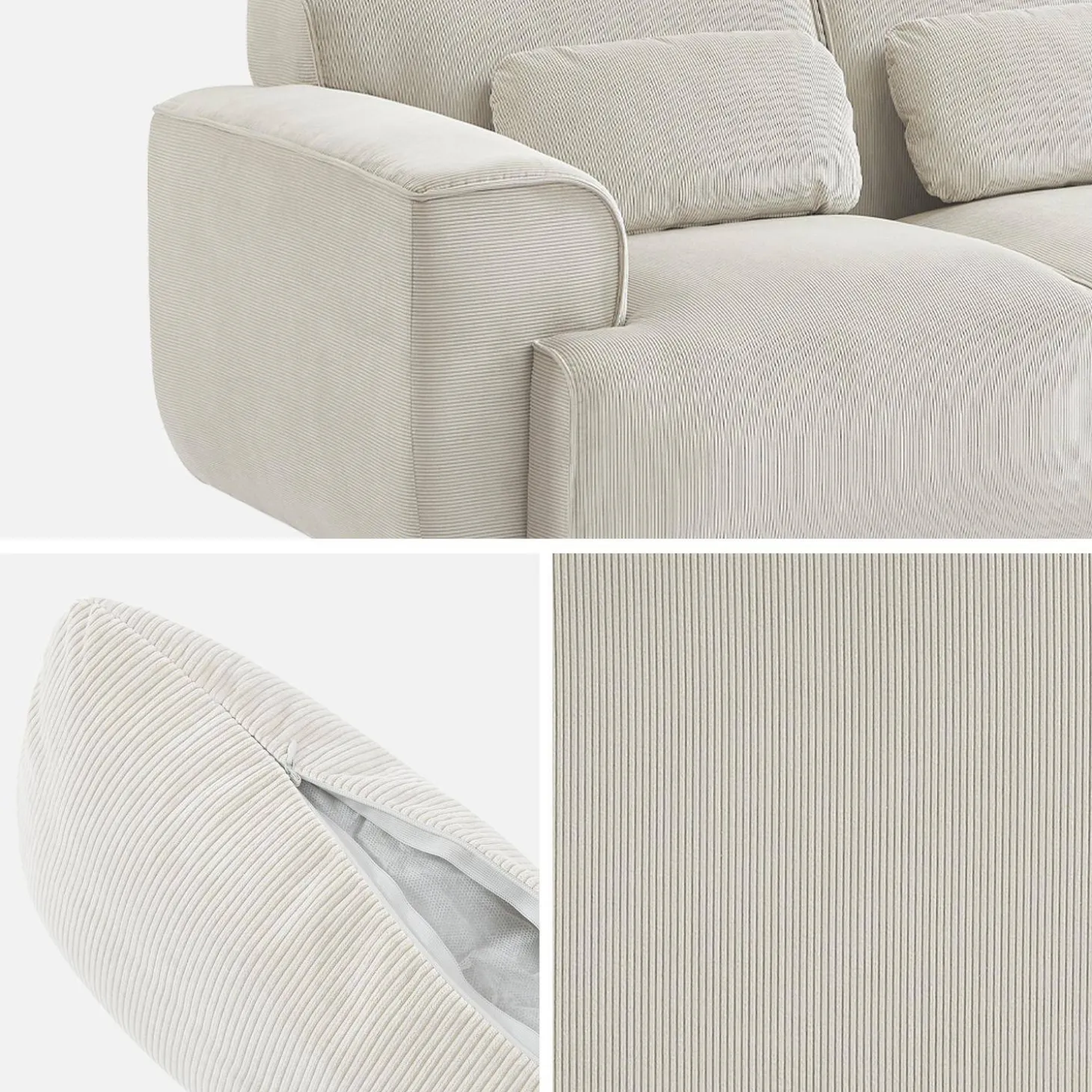 2-Sitzer-Sofa mit Cordbezug