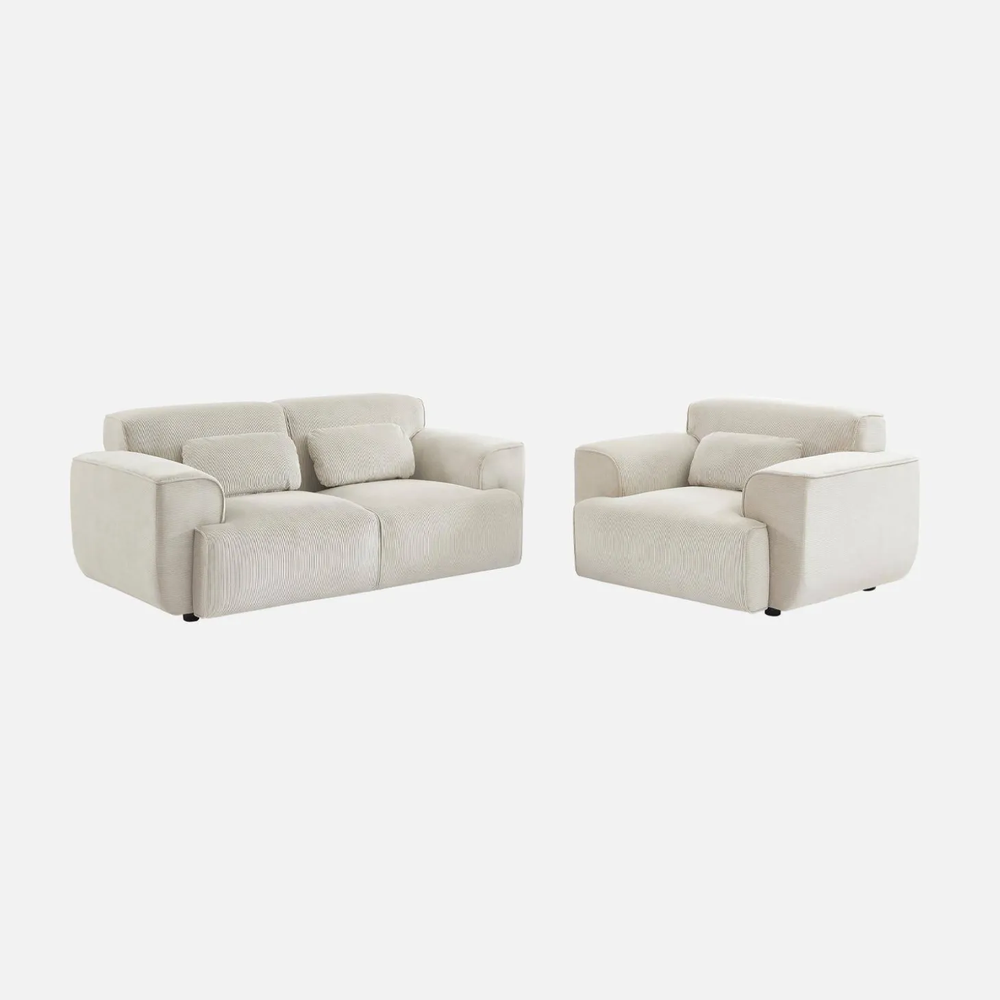 2-Sitzer-Sofa mit Cordbezug