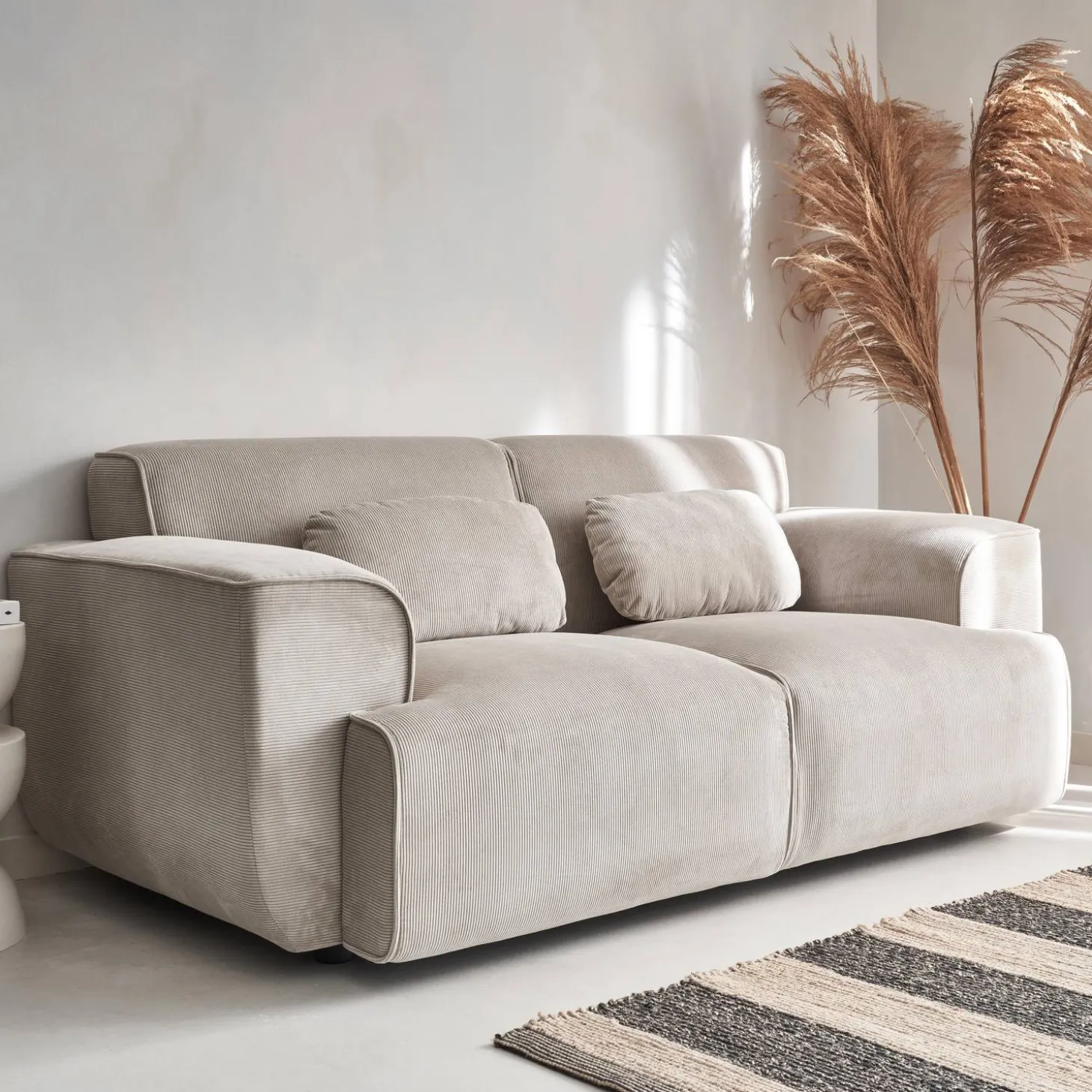 2-Sitzer-Sofa mit Cordbezug