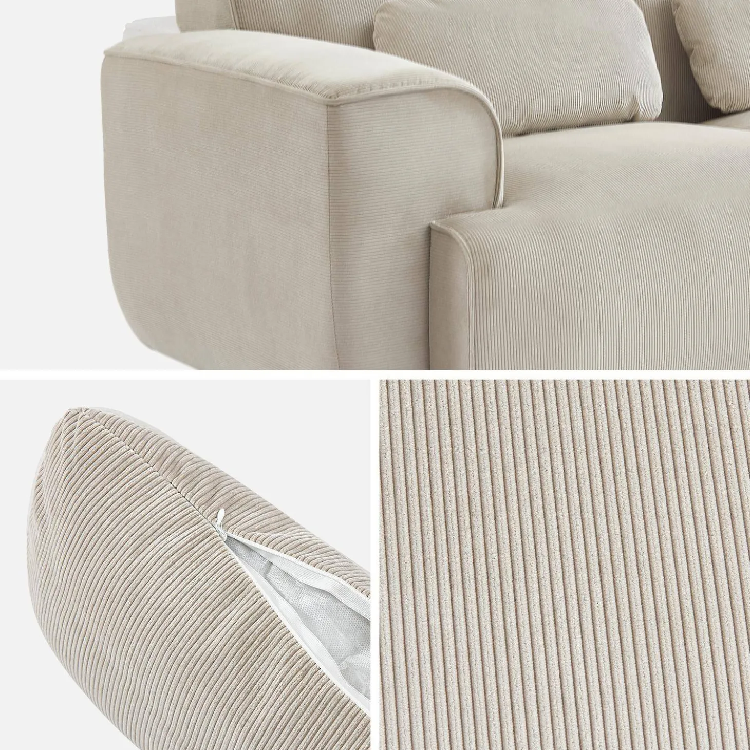 2-Sitzer-Sofa mit Cordbezug