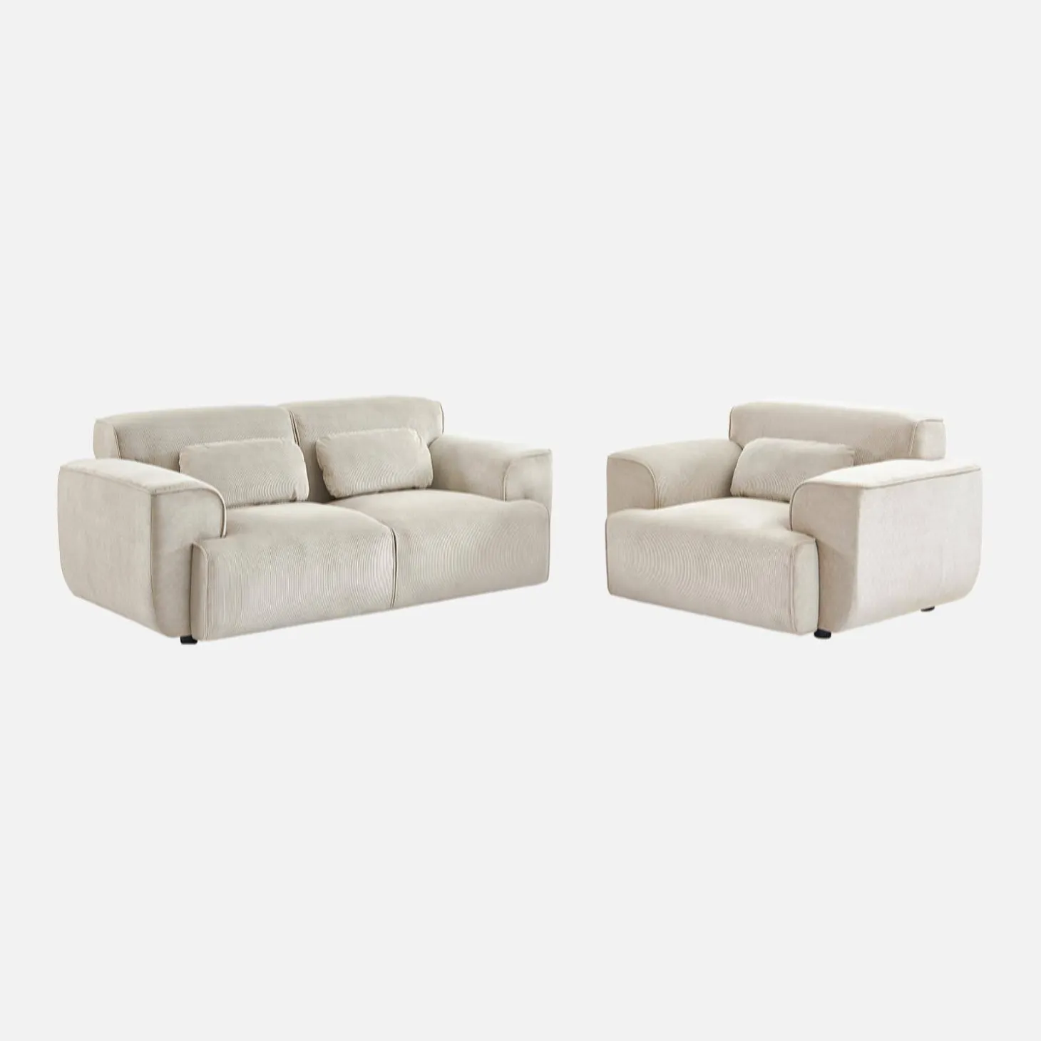 2-Sitzer-Sofa mit Cordbezug