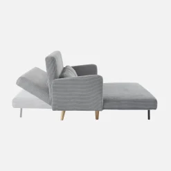 2-Sitzer-Sofa mit Cordbezug und Holzfüßen