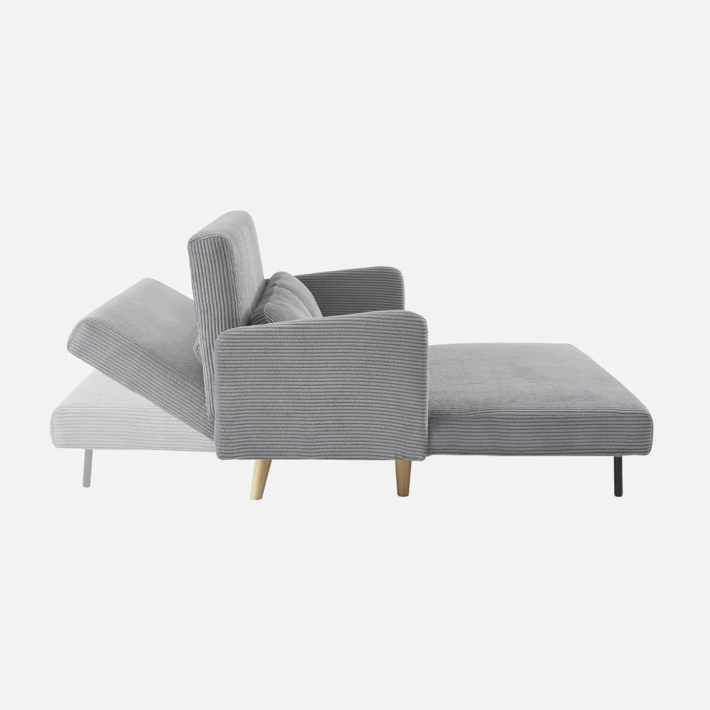 2-Sitzer-Sofa mit Cordbezug und Holzfüßen