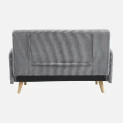 2-Sitzer-Sofa mit Cordbezug und Holzfüßen