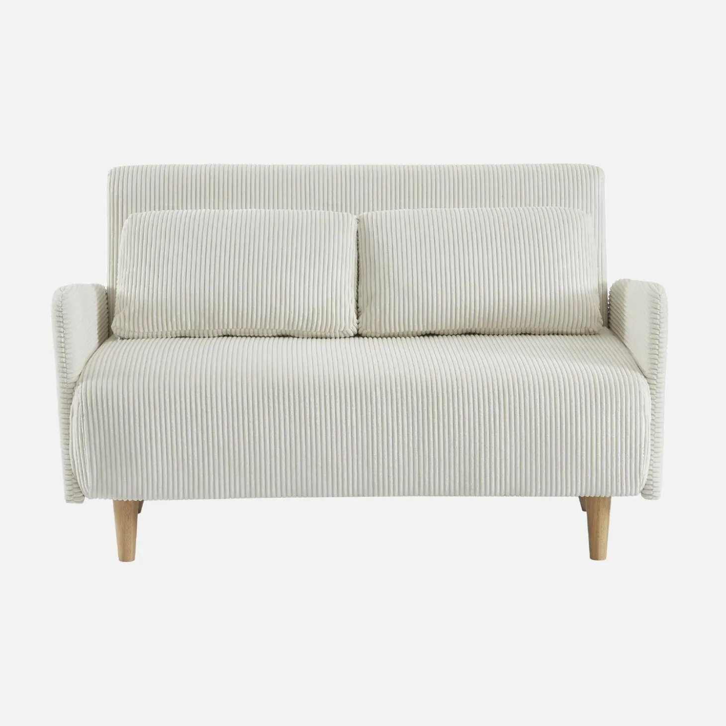 2-Sitzer-Sofa mit Cordbezug und Holzfüßen