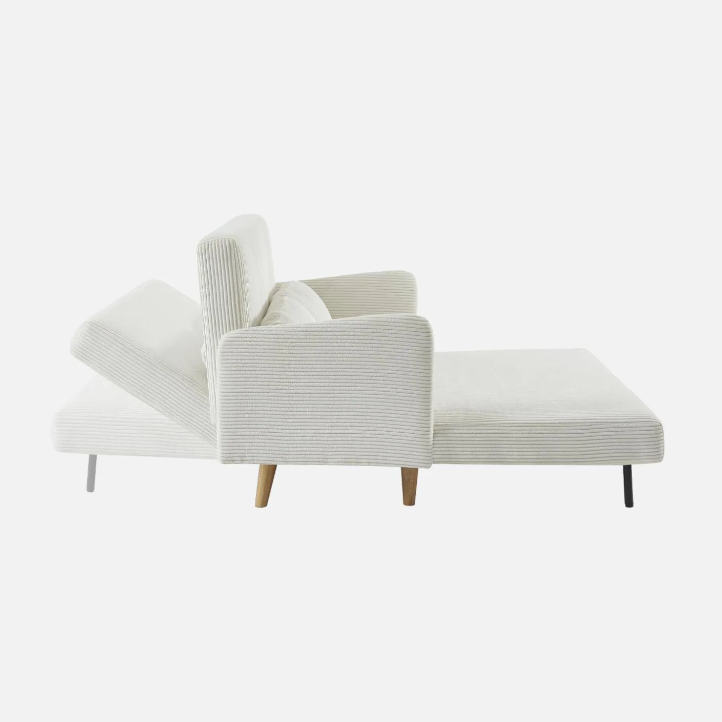 2-Sitzer-Sofa mit Cordbezug und Holzfüßen