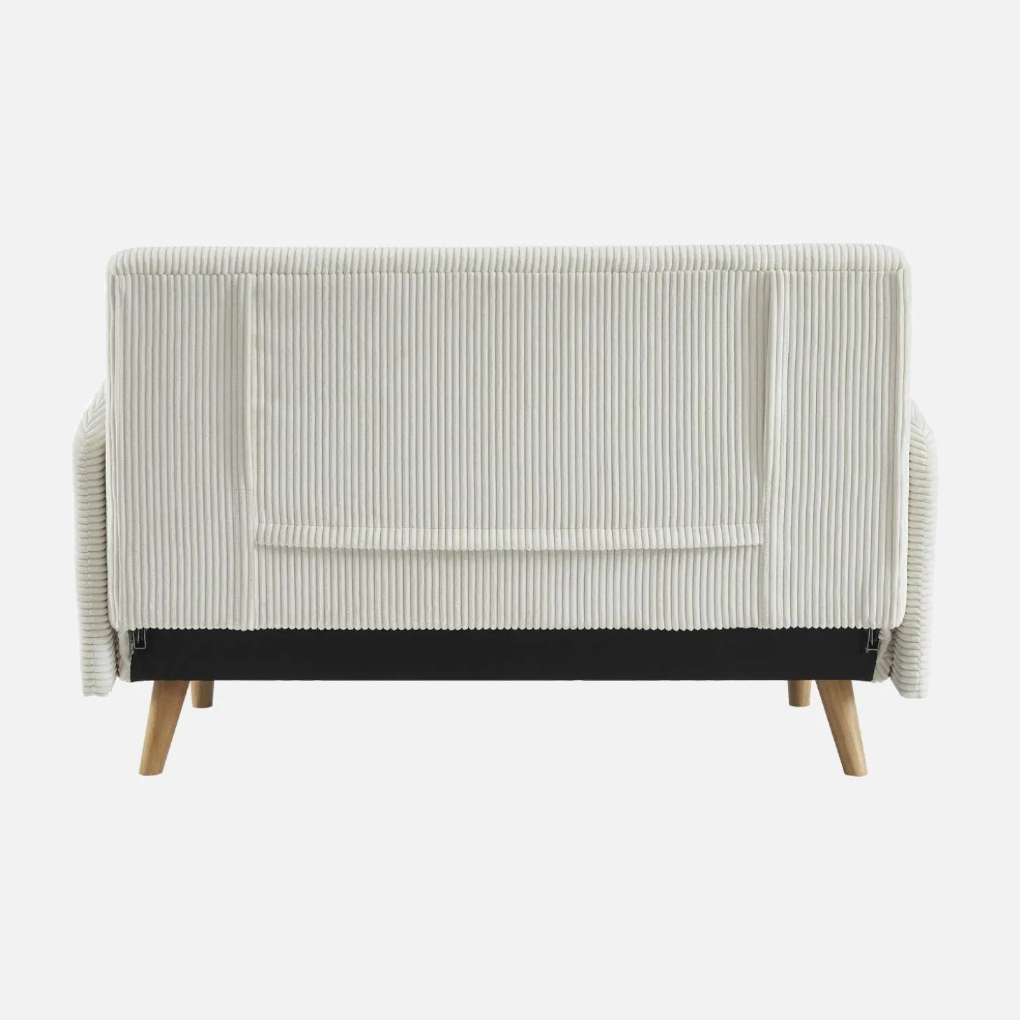2-Sitzer-Sofa mit Cordbezug und Holzfüßen