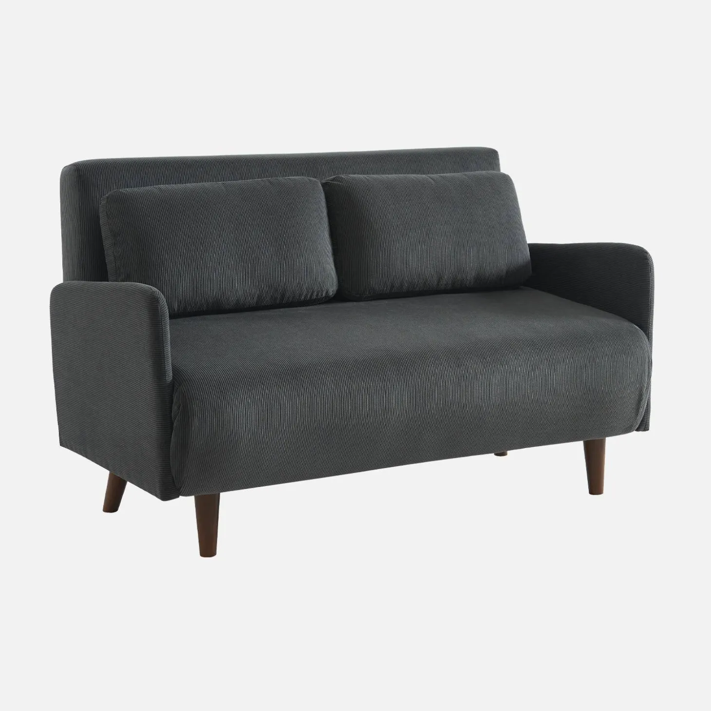2-Sitzer-Sofa mit Cordbezug und Holzfüßen