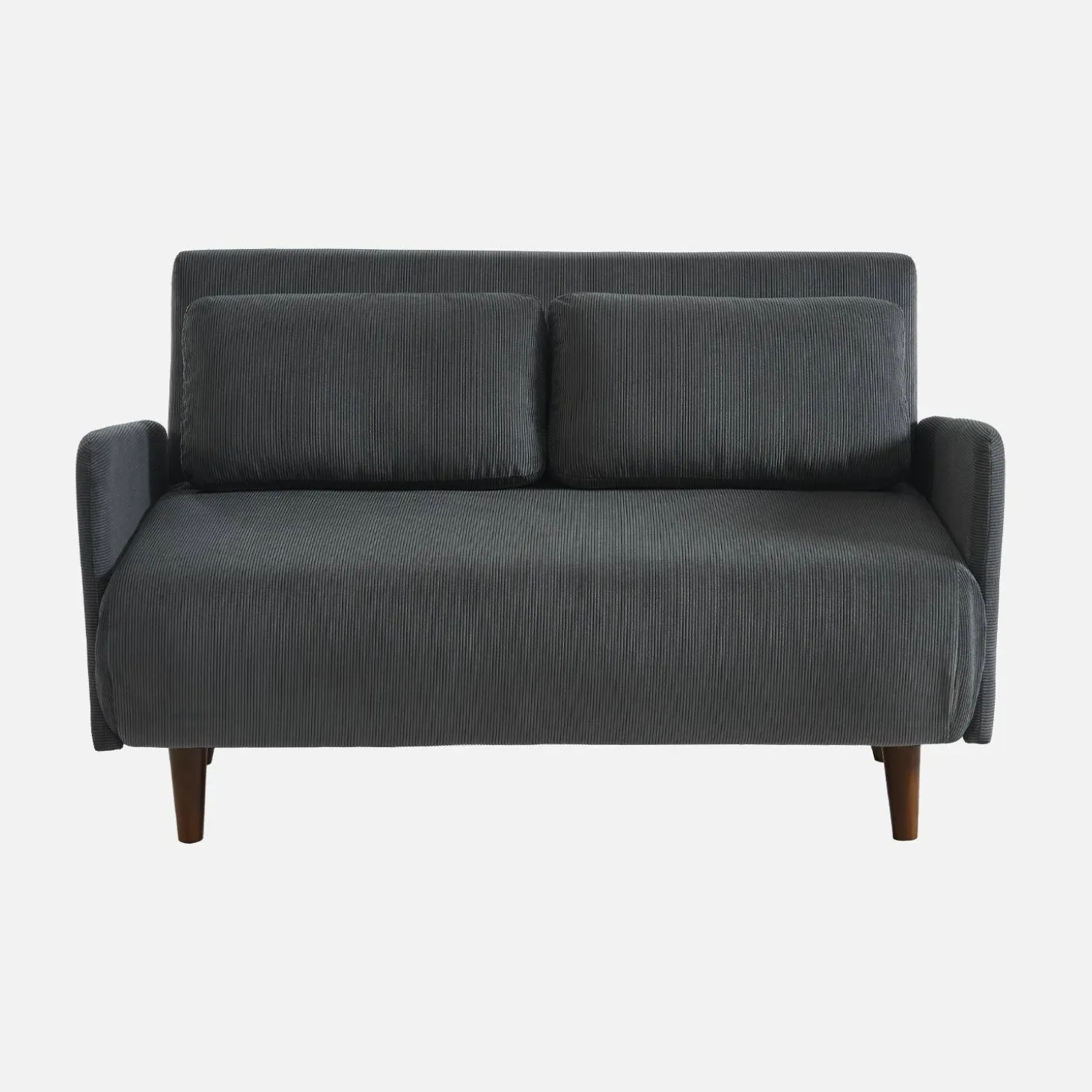 2-Sitzer-Sofa mit Cordbezug und Holzfüßen