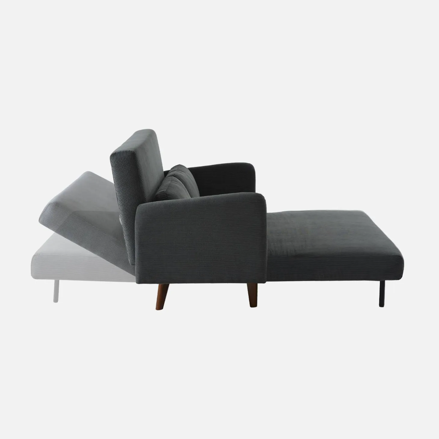 2-Sitzer-Sofa mit Cordbezug und Holzfüßen
